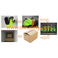 Black High Elastic Polyester Black Latex Foam Double Gloves Dnl929